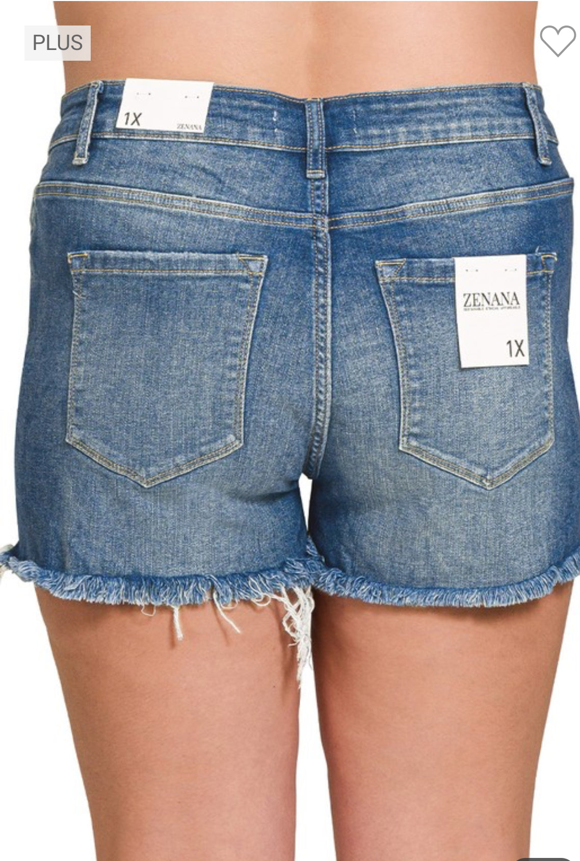Plus size raw hem