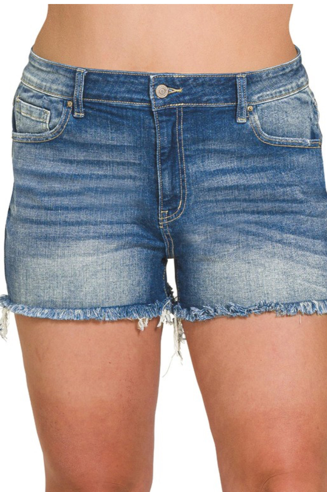Plus size raw hem