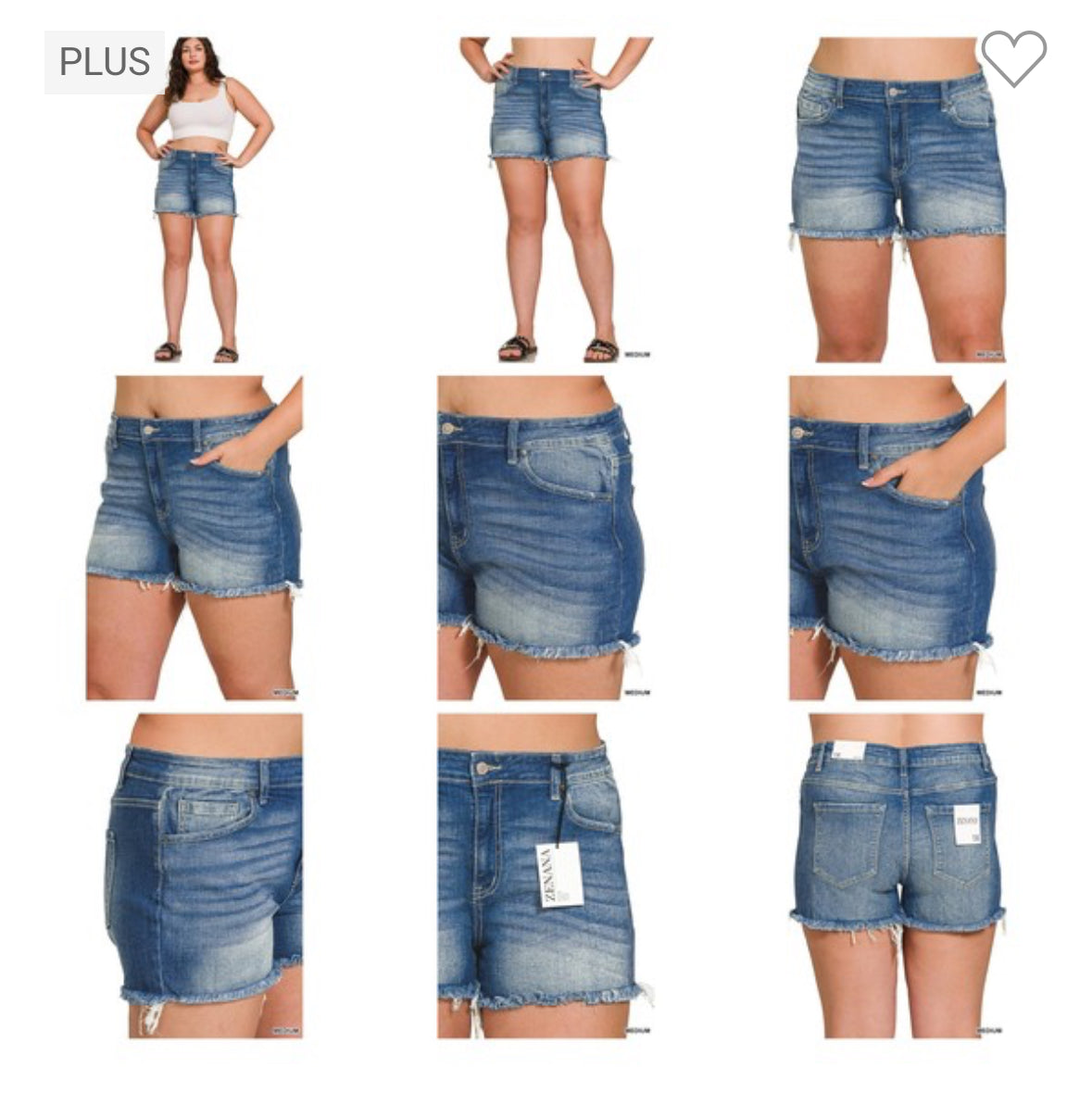 Plus size raw hem