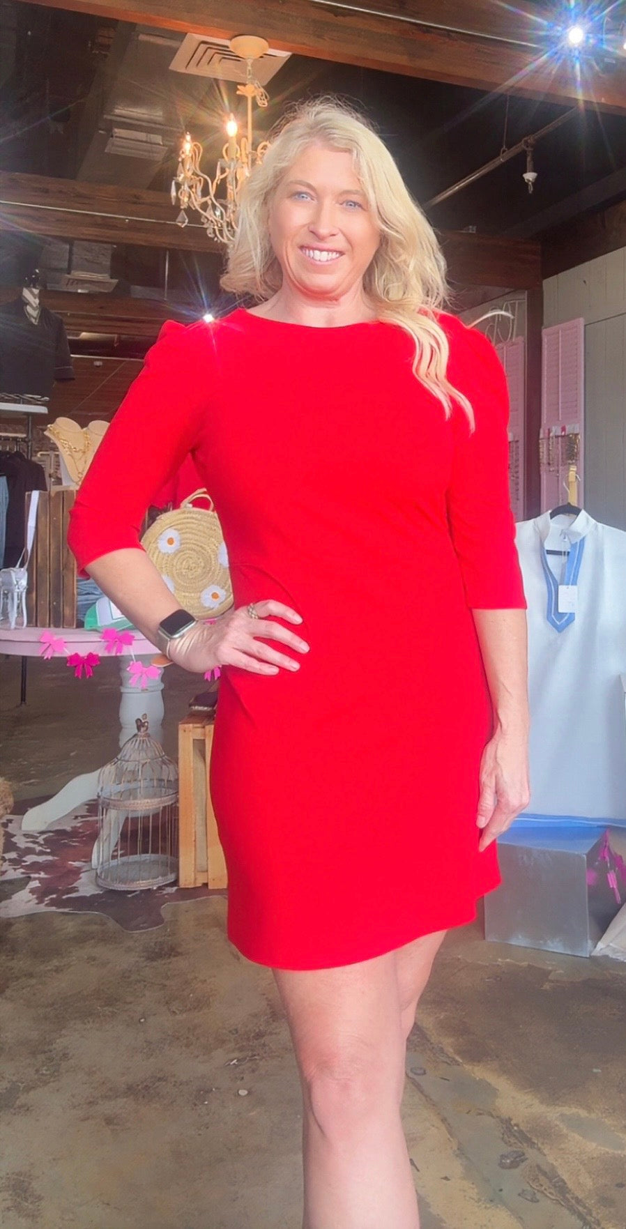 Lady in red