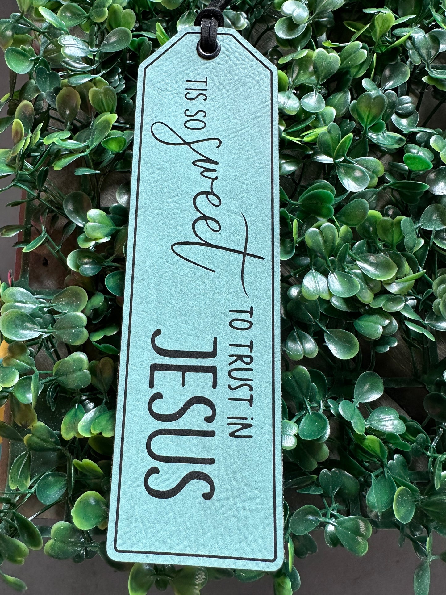 Then Sings Leather Bookmark