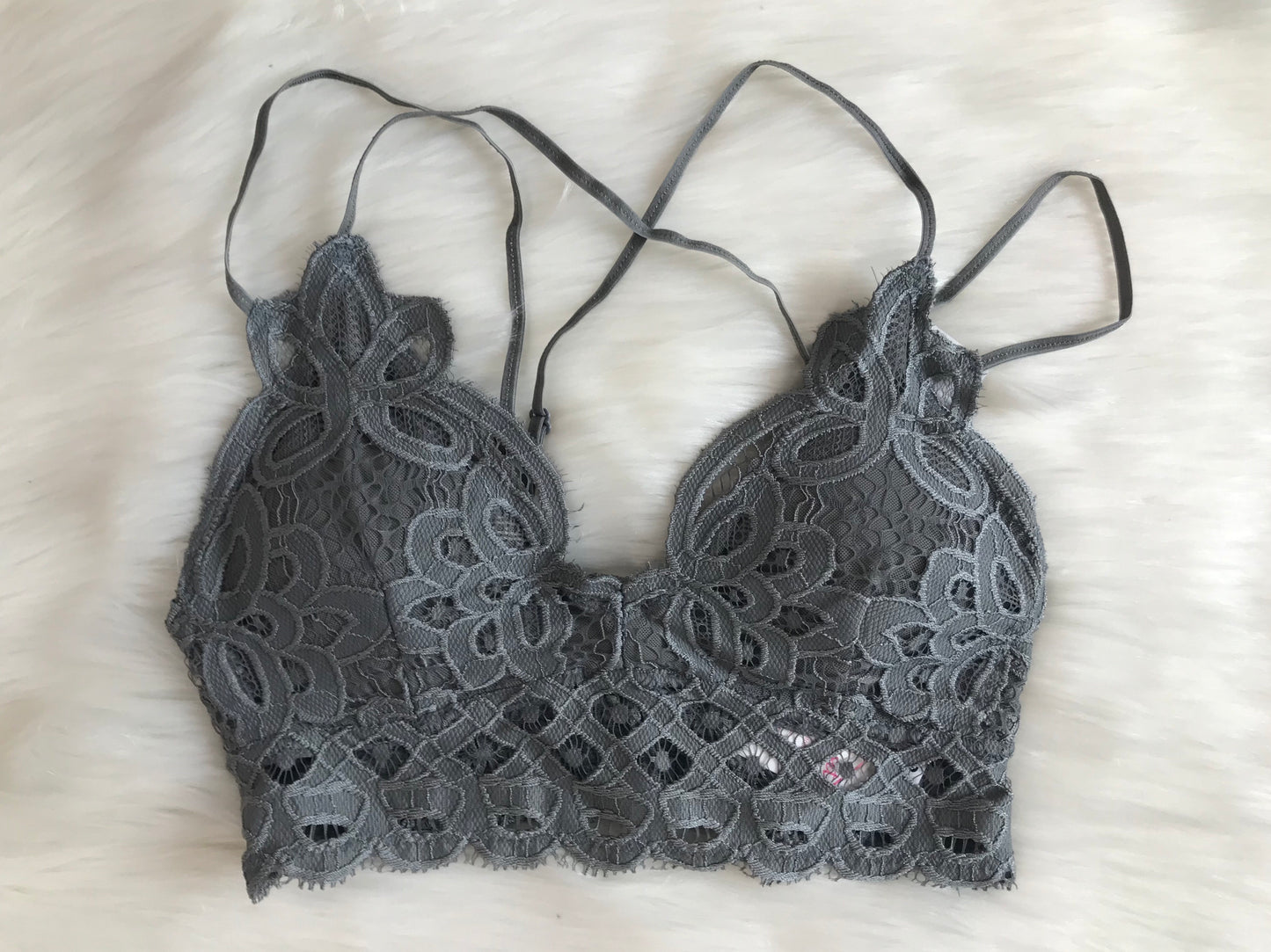 Gray Lace Bralette