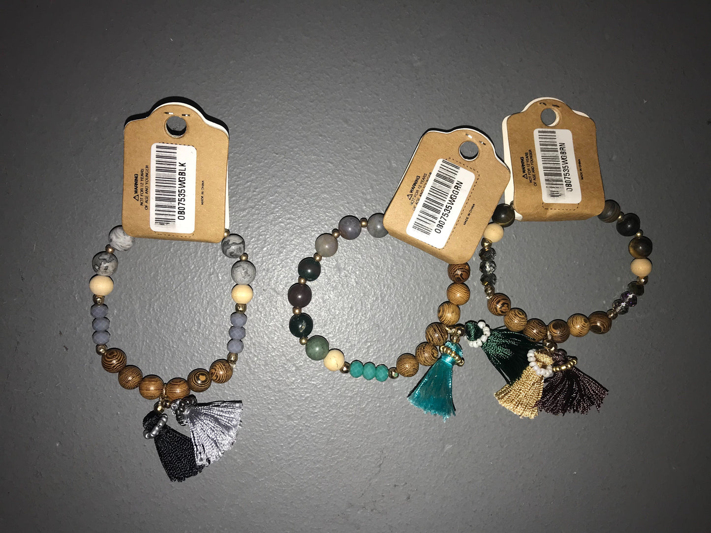 Stone and Tassel Bracelet