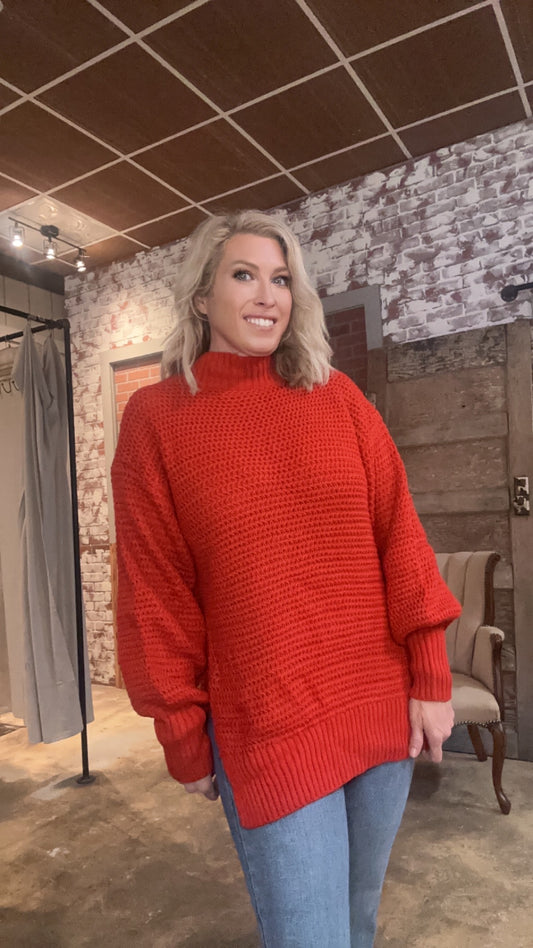 Scarlet Snuggle Sweater