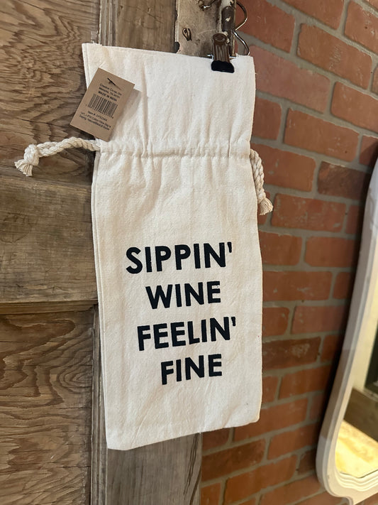 Sippin wine feelin fine