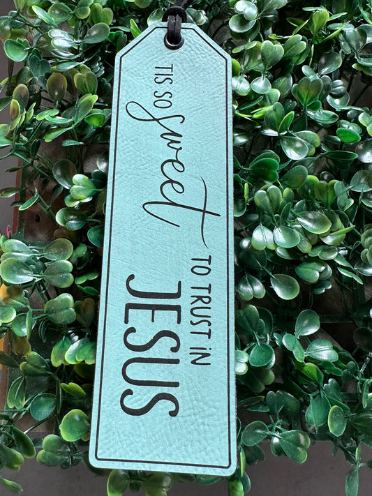 Tis so Sweet Leather Bookmark