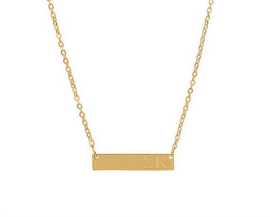 Sigma Kappa Bar Necklace