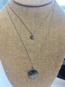 Silver Double Layered Coin Necklace