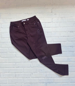Dark Berry Mid-Rise Skinny