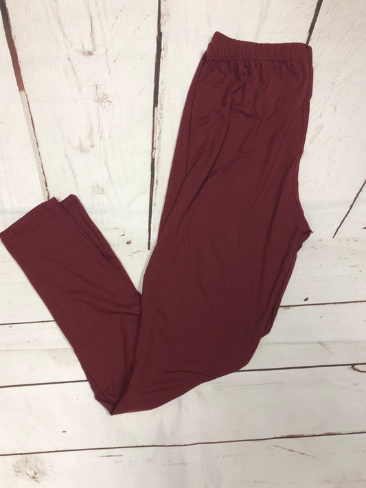 Burgundy Plus Size leggings