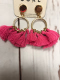 Pink and Gold Earrings
