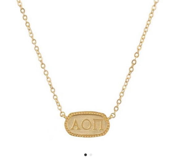 Alpha Omicron Pi necklace