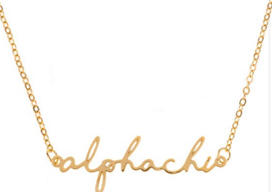 Alpha Chi Omega script