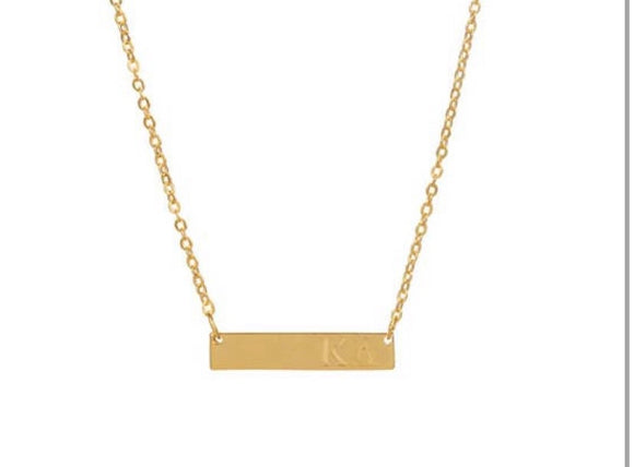 Kappa Delta Bar necklace
