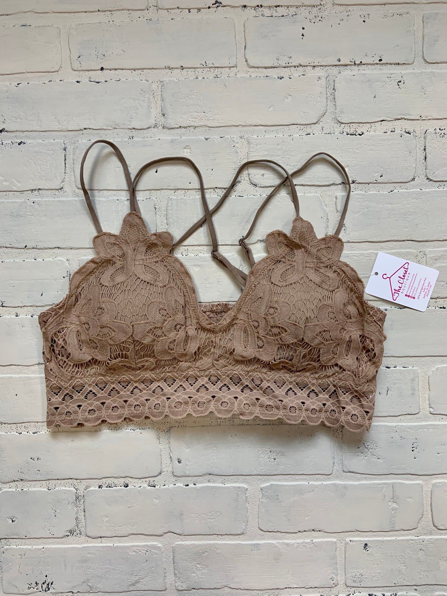 Dark taupe plus bralette