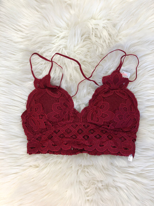 Burgundy Lace Bralette