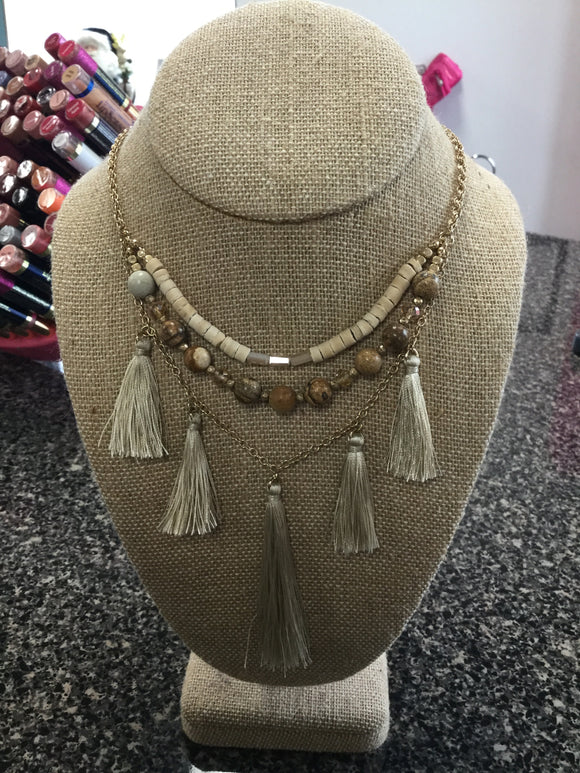 Tassel and Bead Necklace