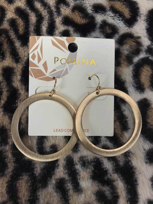 Gold Circular Hoops