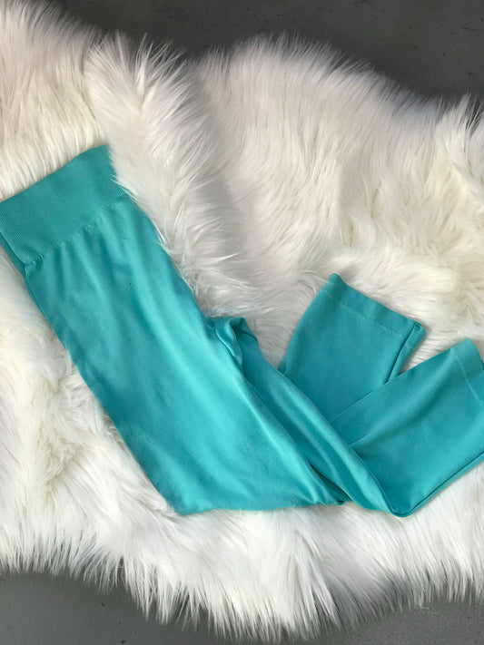 Mint Capri Nylon Leggings